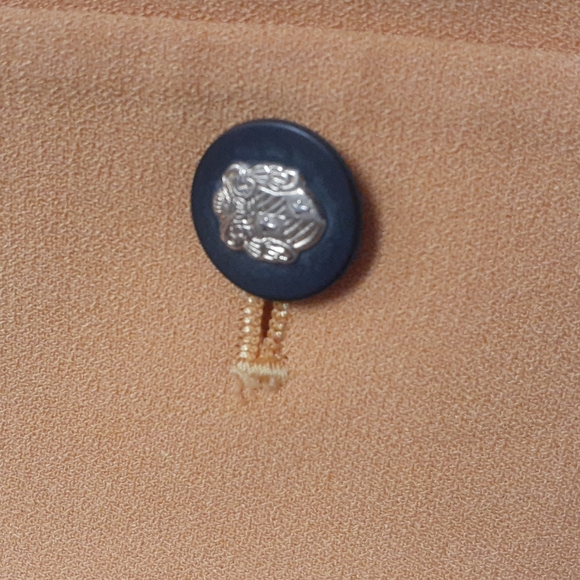 VTG Jones New York wool yellow Dress blazer jacket Sz 14 p ** Double Breasted - Picture 9 of 9